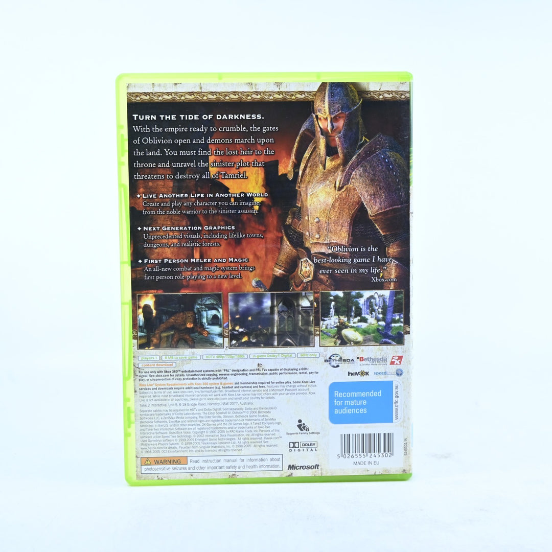 The Elder Scrolls IV: Oblivion - Xbox 360 Game + Manual - PAL - MINT DISC!