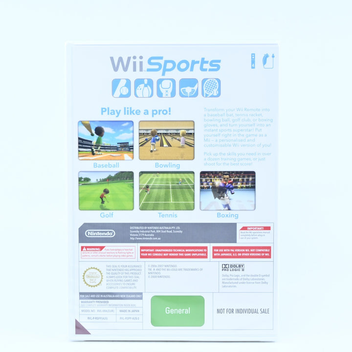 SEALED! Wii Sports - Nintendo Wii Game + Manual - PAL