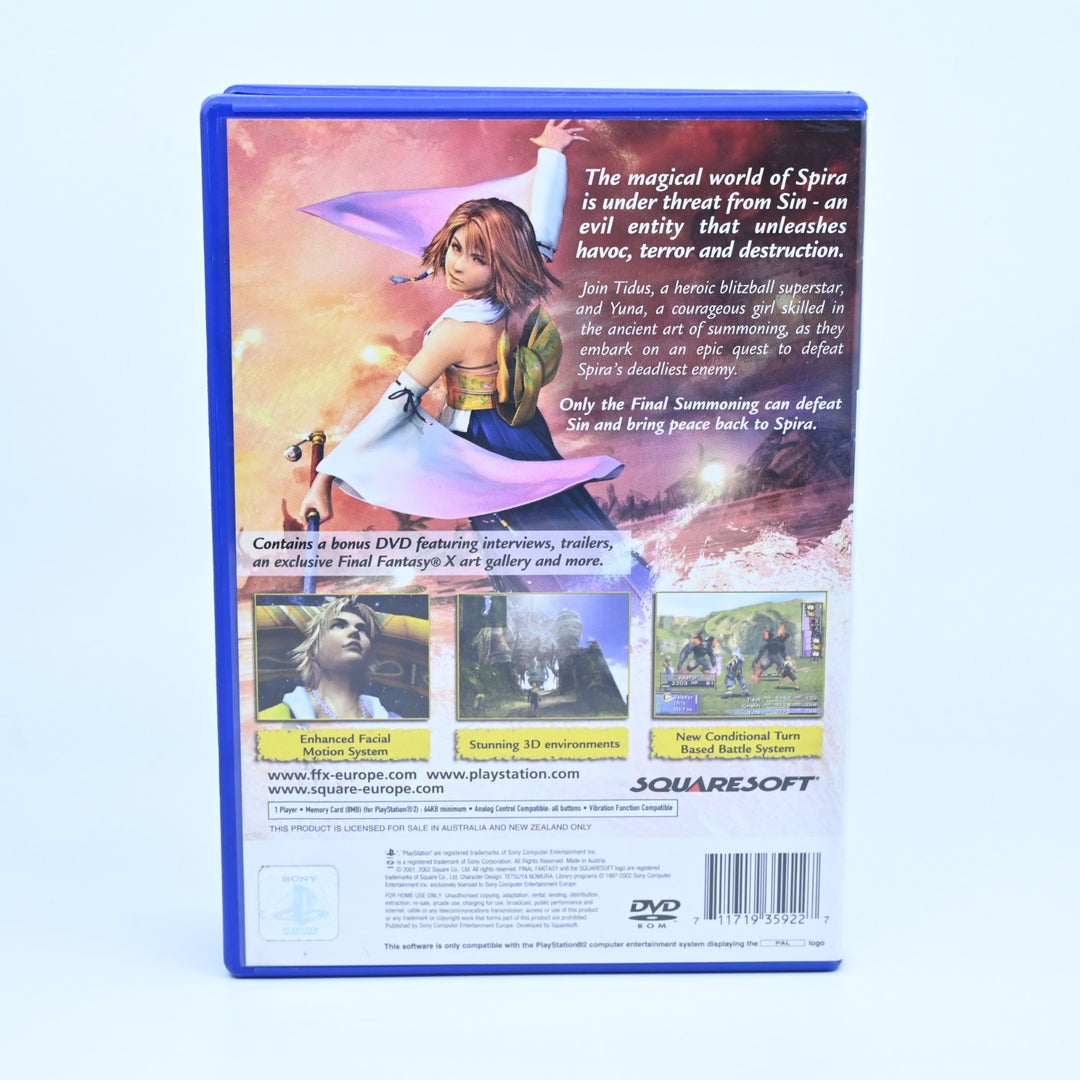 Final Fantasy X 10 + DVD! Sony Playstation 2 /PS2 Game + Manual - NEAR MINT DISC