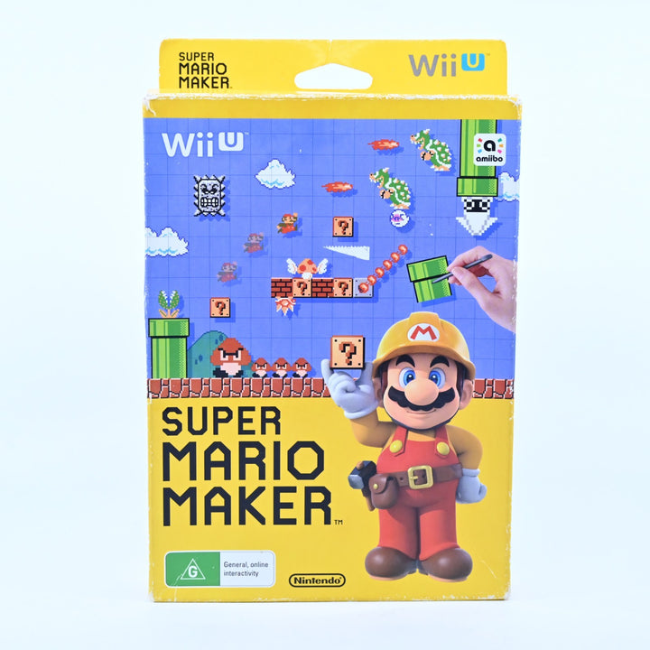 Super Mario Maker - Nintendo Wii U Game + Artbook - PAL - FREE POST!