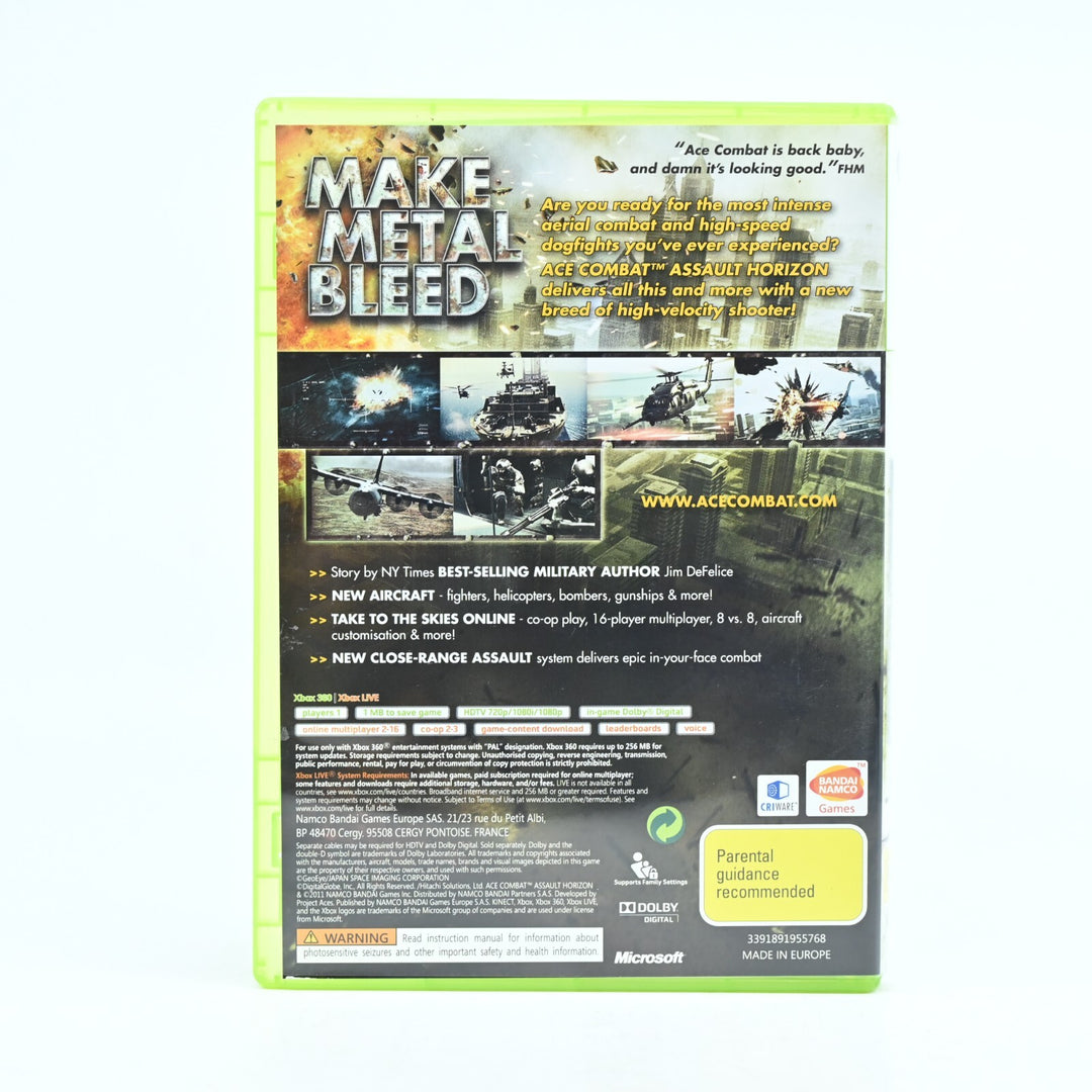 Ace Combat: Assault Horizon - Xbox 360 Game + Manual - PAL - MINT DISC!