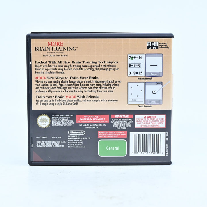 More Brain Training - Nintendo DS Game - PAL + Manual - FREE POST!