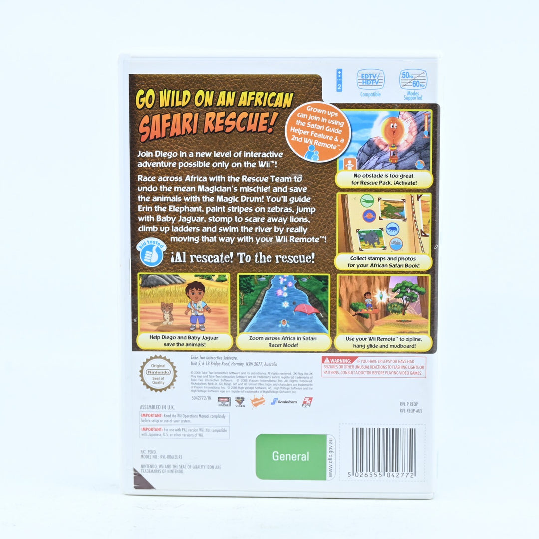 Nick Jr. Go Diego Go! Safari Rescue - Nintendo Wii Game - No Manual - PAL