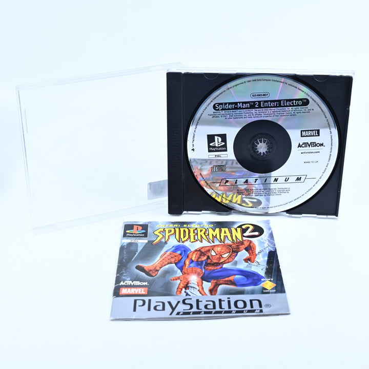 Spider-Man 2: Enter Electro - Sony Playstation 1 / PS1 Game + Manual - PAL