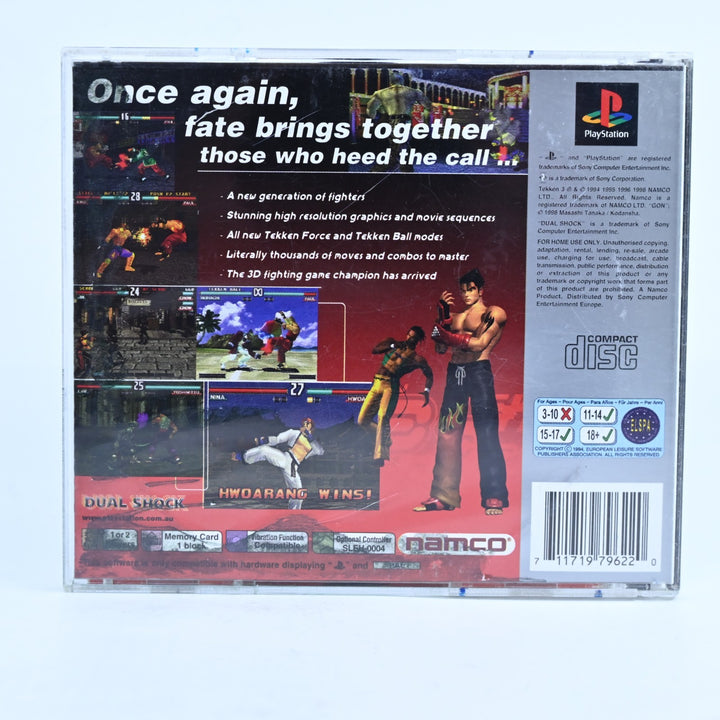 Tekken 3 - Sony Playstation 1 / PS1 Game + Manual - PAL - MINT DISC!