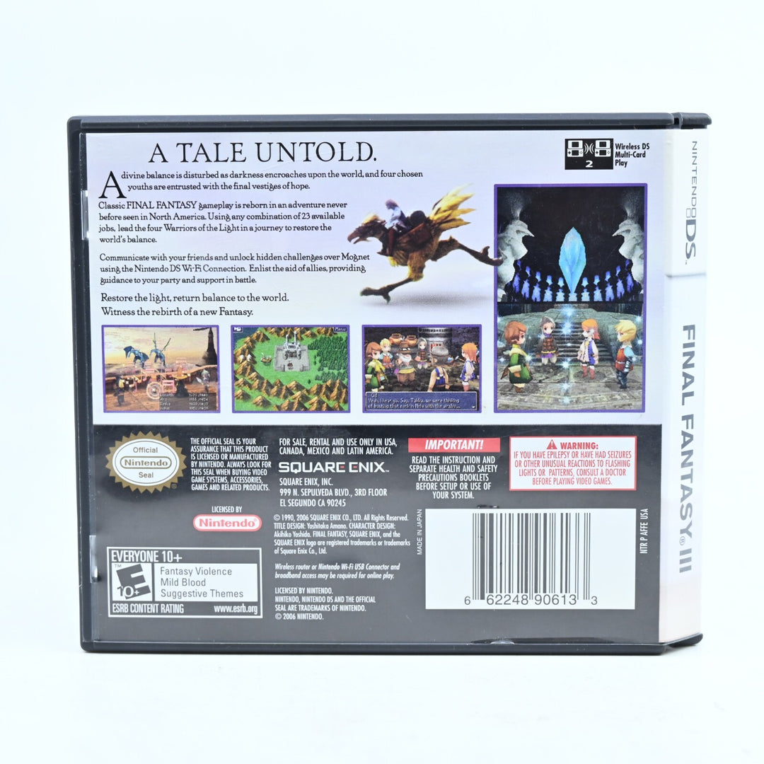 Final Fantasy III - Nintendo DS Game - Region Free + Manual - FREE POST!
