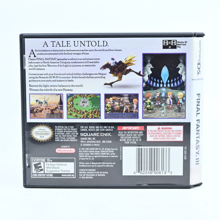 Final Fantasy III - Nintendo DS Game - Region Free + Manual - FREE POST!