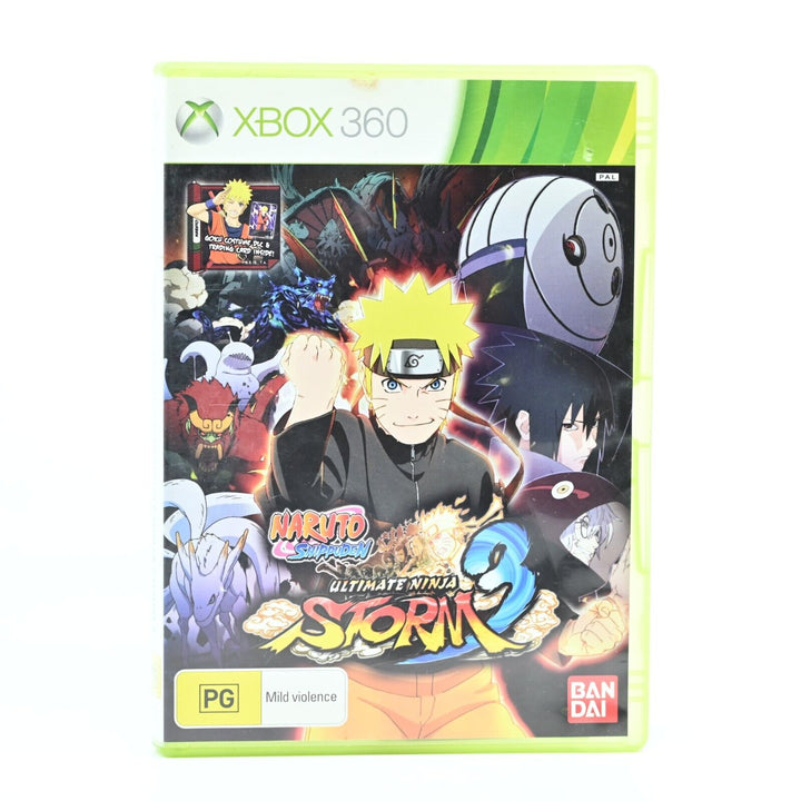 Naruto Shippuden Ultimate Ninja Storm 3 - Xbox 360 Game - PAL + Card! MINT DISC