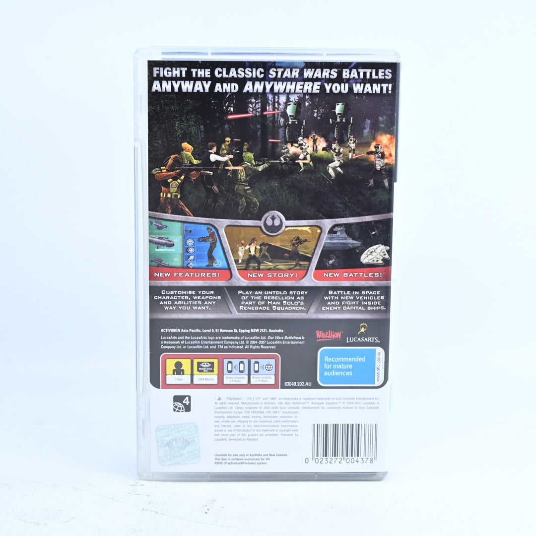 Star Wars Battlefront: Renegade Squadron - Sony PSP Game + Manual - FREE POST!