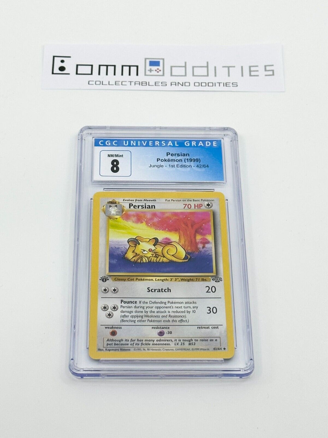 Persian 1st Edition CGC 8 Pokemon Card - 1999 Jungle Set 42/64 - FREE POST!