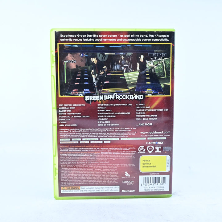 Green Day Rock Band - Xbox 360 Game + Manual - PAL - MINT DISC!
