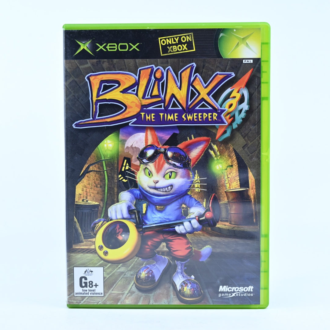 Blinx The Time Sweeper - Original Xbox Game + Manual - PAL - MINT DISC!
