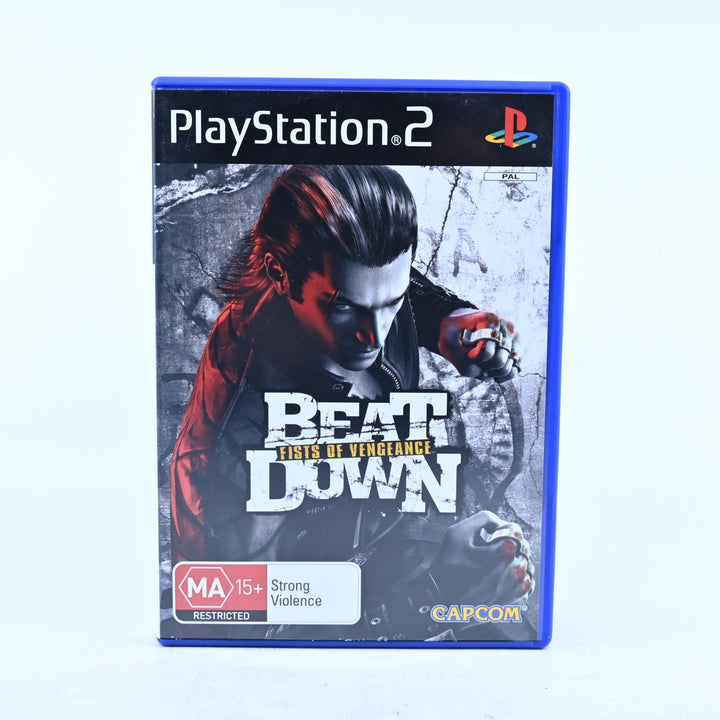 Beat Down: Fists of Vengeance - Sony Playstation 2 / PS2 Game + Manual - PAL