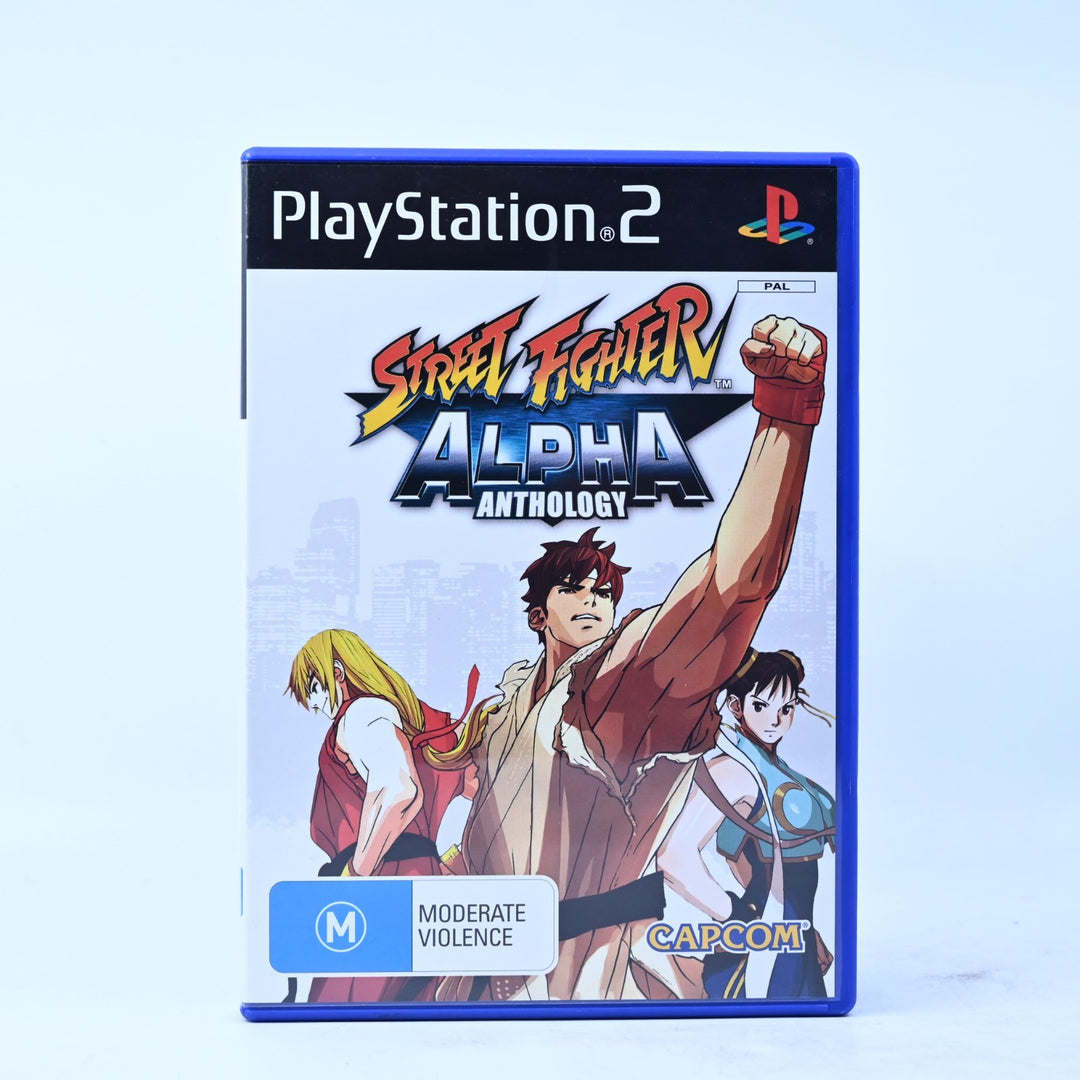 Street Fighter Alpha Anthology - Sony Playstation 2 / PS2 Game + Manual - PAL