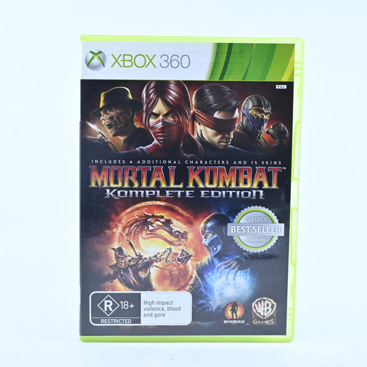Mortal Kombat Komplete Edition - Xbox 360 Game + Manual - PAL - MINT DISC!