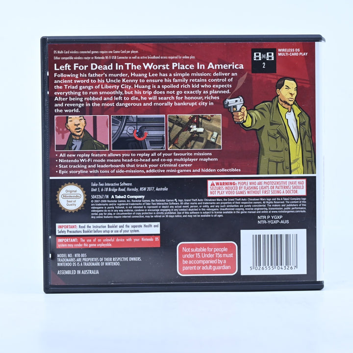 Grand Theft Auto Chinatown Wars - Nintendo DS Game - PAL + Manual + Map