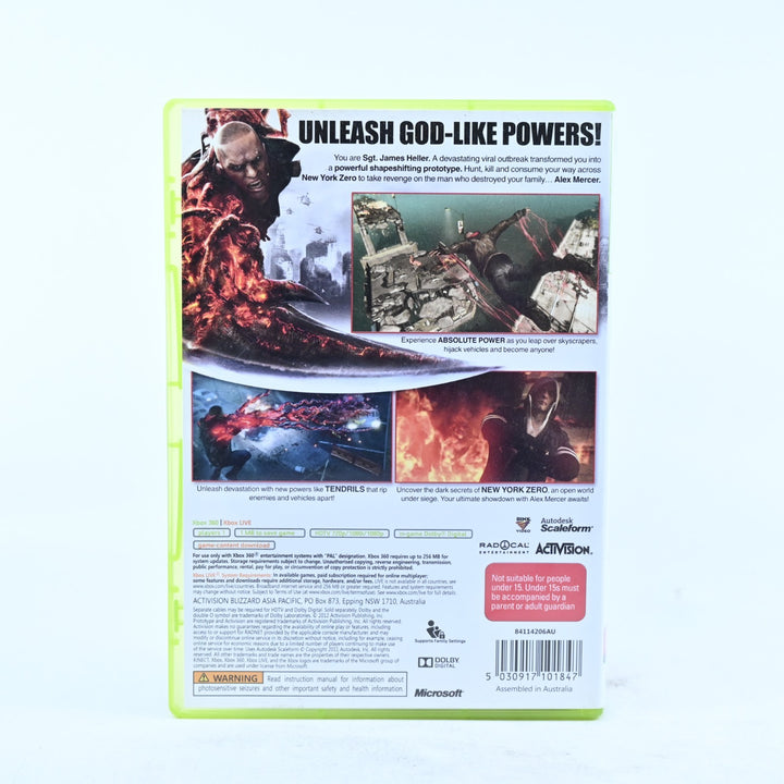 Prototype 2 - Xbox 360 Game + Manual - PAL - MINT DISC!