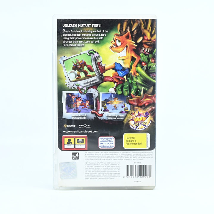 Crash: Mind over Mutant - Sony PSP Game + Manual - FREE POST!