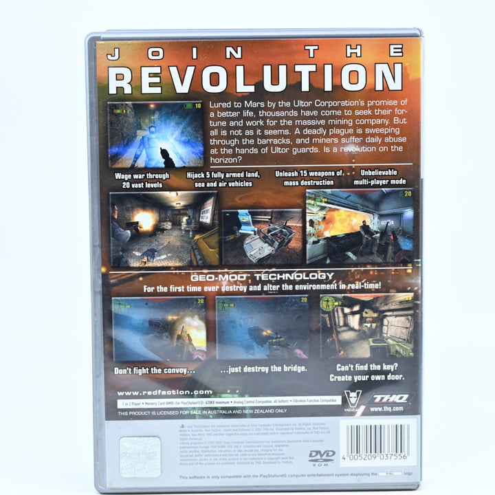 Red Faction - Sony Playstation 2 / PS2 Game + Manual - PAL - FREE POST!