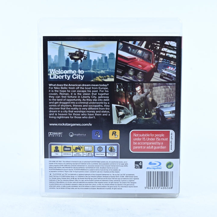 Grand Theft Auto IV - Sony Playstation 3 / PS3 Game + Manual + Map - MINT DISC!