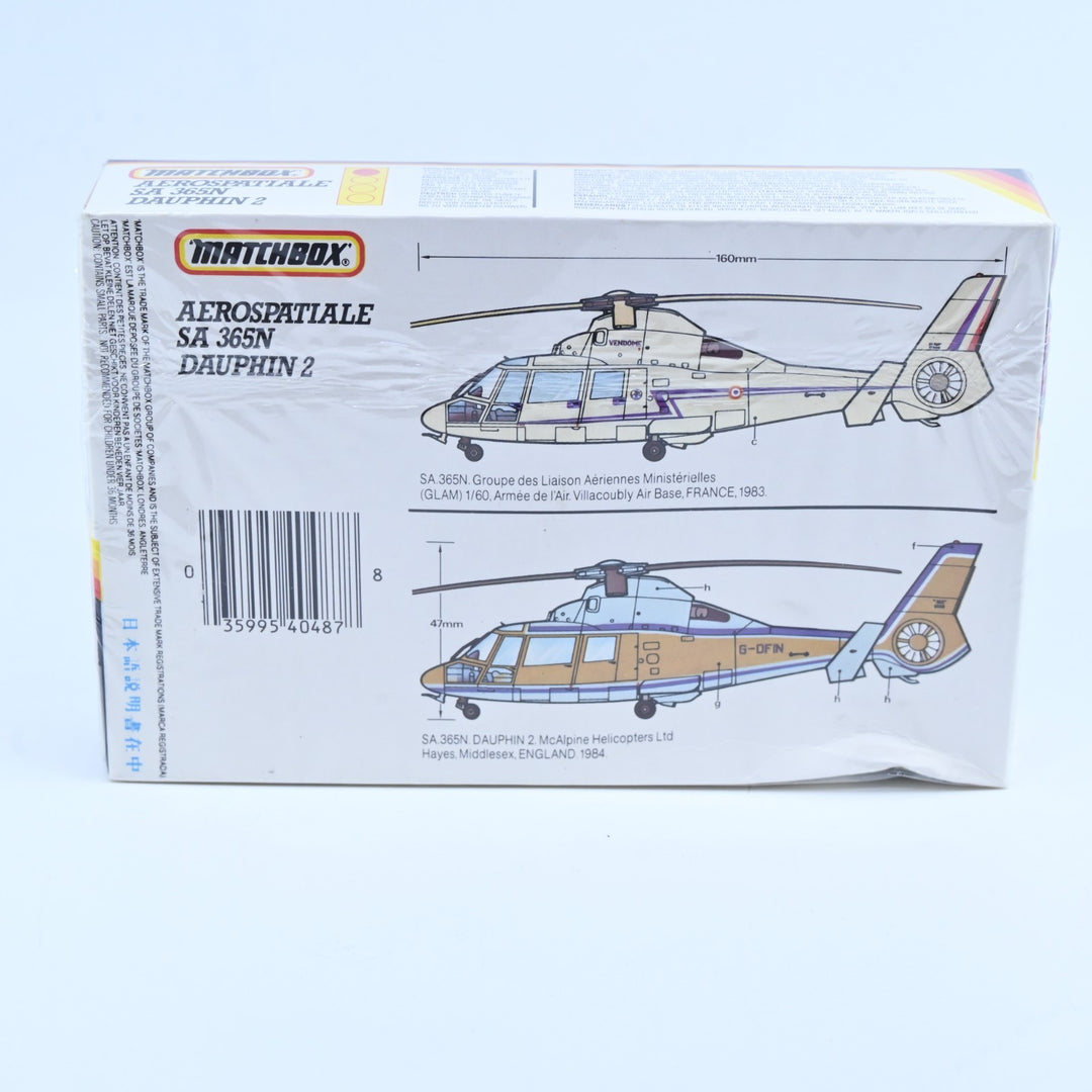 SEALED! Matchbox 1:72 Aerospatiale SA 365N Dauphin 2 - PK-38 - Model Helicopter