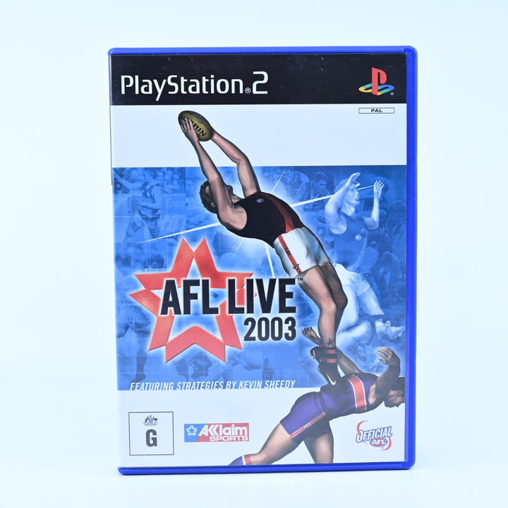 AFL Live 2003 - Sony Playstation 2 / PS2 Game + Manual - PAL - MINT DISC!
