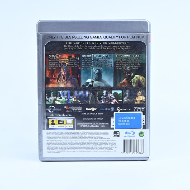 The Elder Scrolls IV: Oblivion GOTY - Sony Playstation 3 / PS3 Game + Manual