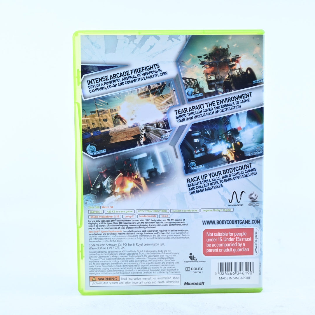 Bodycount - Xbox 360 Game + Manual - PAL - MINT DISC!
