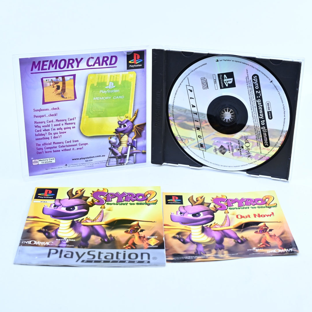 Spyro 2: Gateway to Glimmer - Sony Playstation 1 / PS1 Game + Manual - PAL