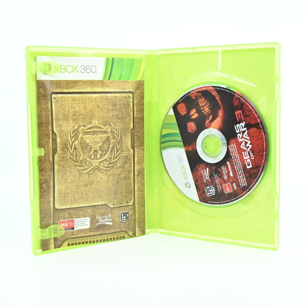 Gears of War 3 - Xbox 360 Game + Manual - PAL - NEAR MINT DISC!
