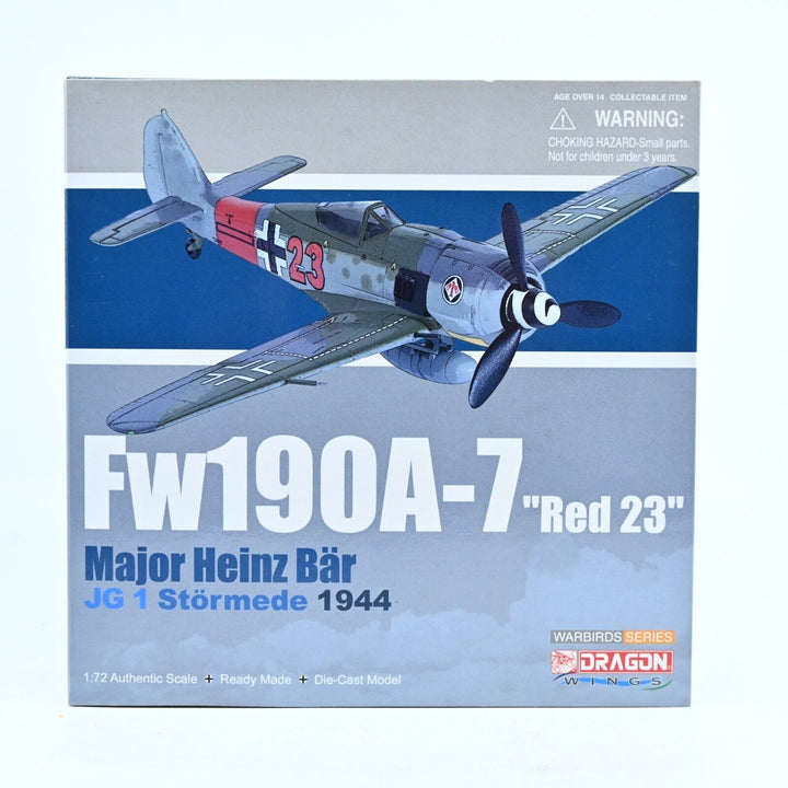 Dragon Wings 1:72 Fw190A-7 "Red 23", Major Heinz Bar, JG-1 50156  Die Cast Plane