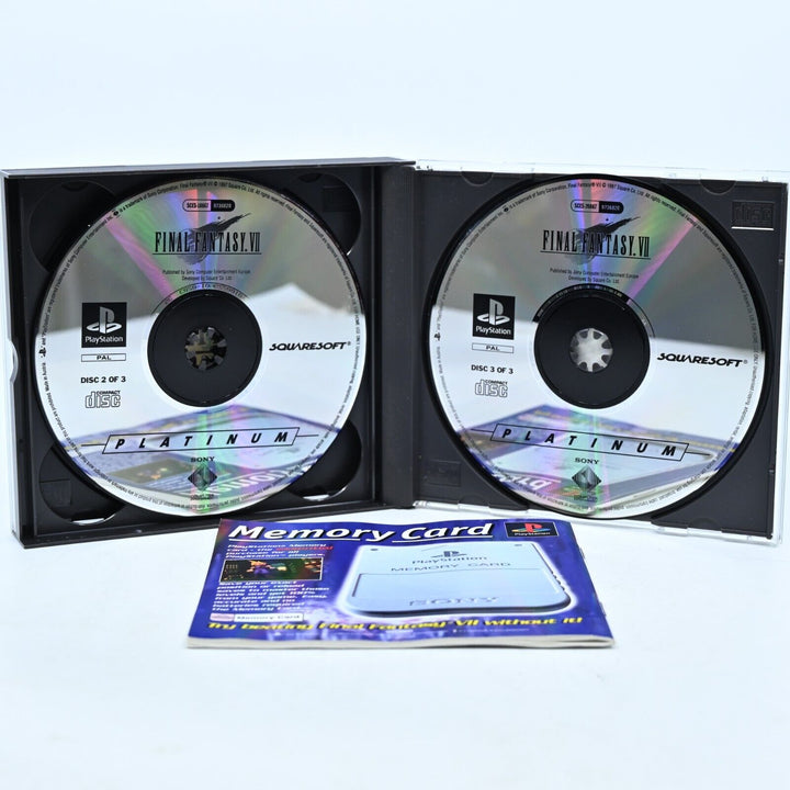 Final Fantasy VII 7 - Sony Playstation 1 / PS1 Game + Manual - PAL - MINT DISC!