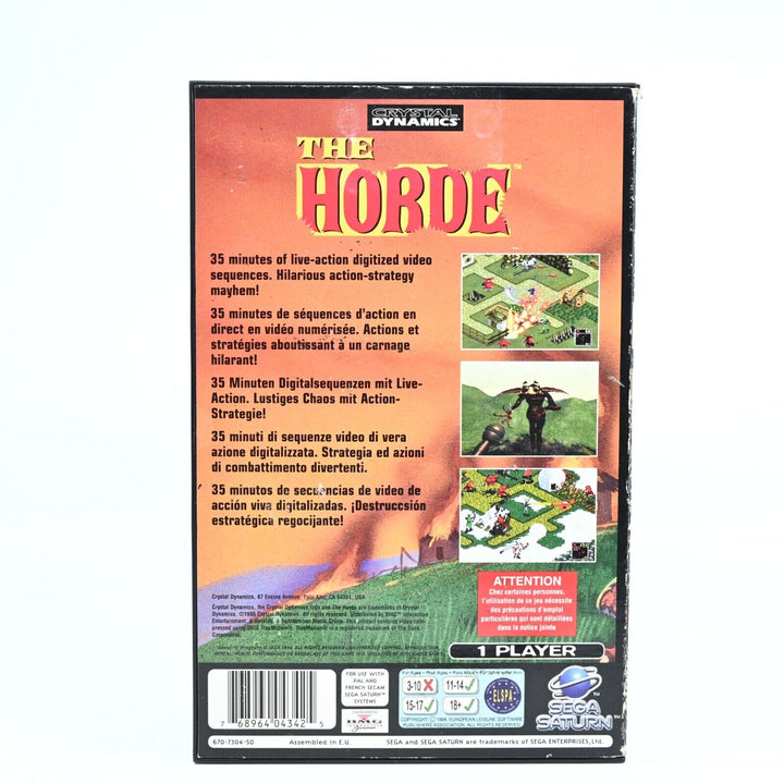 The Horde - Sega Saturn Game - PAL - No Manual - MINT DISC!