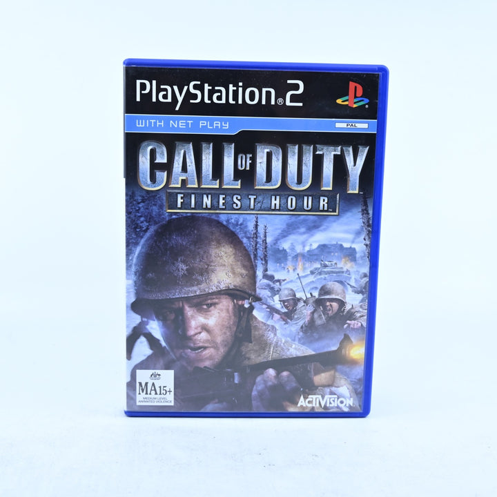 Call of Duty Finest Hour - Sony Playstation 2 / PS2 Game + Manual - PAL