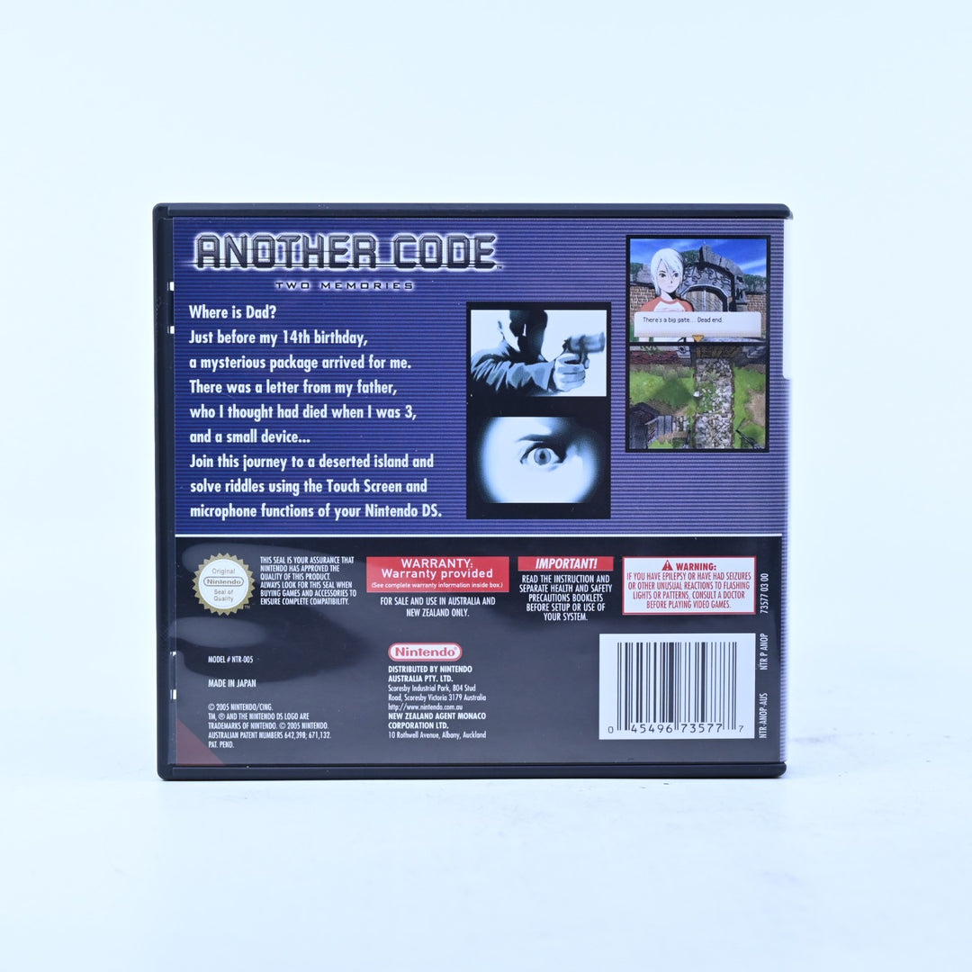 Another Code: Two Memories - Nintendo DS Game - PAL + Manual - FREE POST!