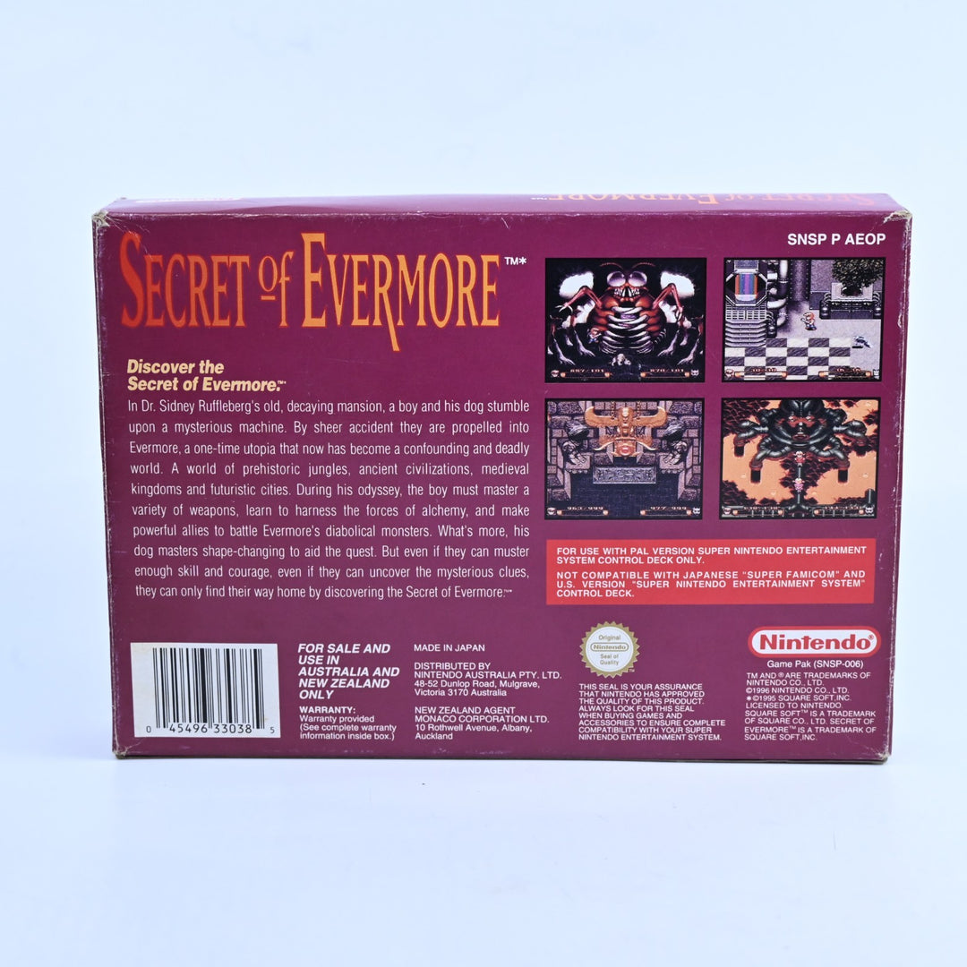 Secret of Evermore - Super Nintendo / SNES Boxed Game - PAL - FREE POST!