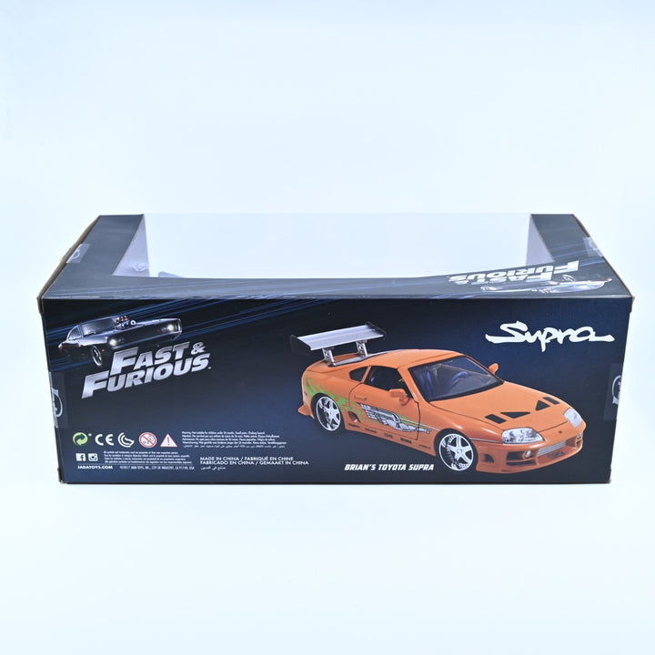 AS NEW! Brian's 1994 Toyota Supra 1:18 Fast & Furious Jada Toys #97505 Model Car