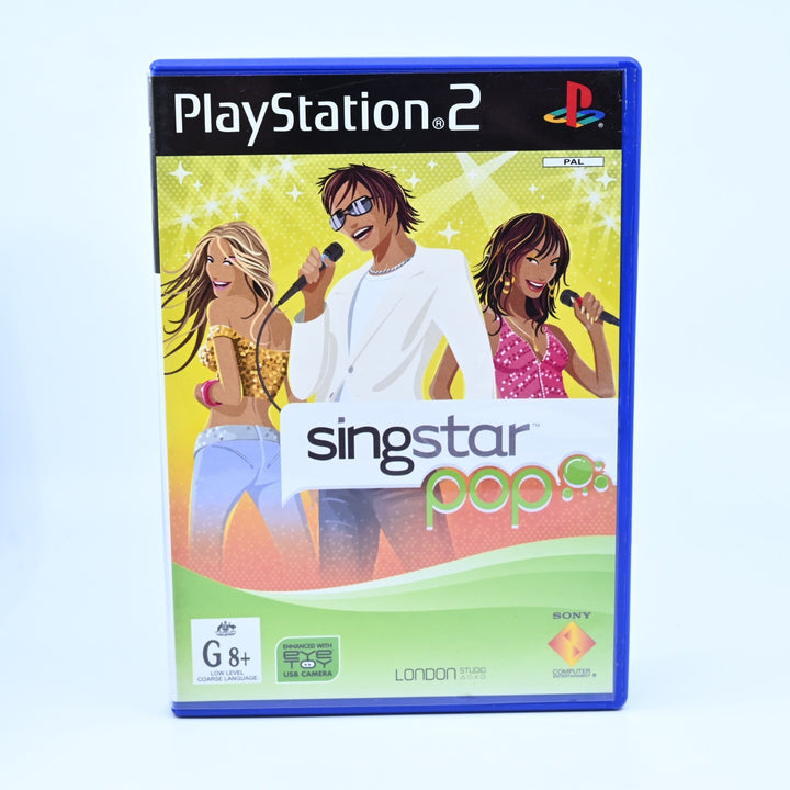 SingStar Pop - Sony Playstation 2 / PS2 Game + Manual - PAL - MINT DISC!