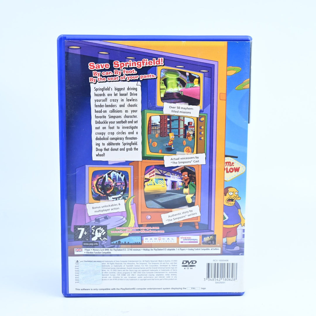 The Simpsons Hit & Run - Sony Playstation 2 / PS2 Game + Manual - PAL