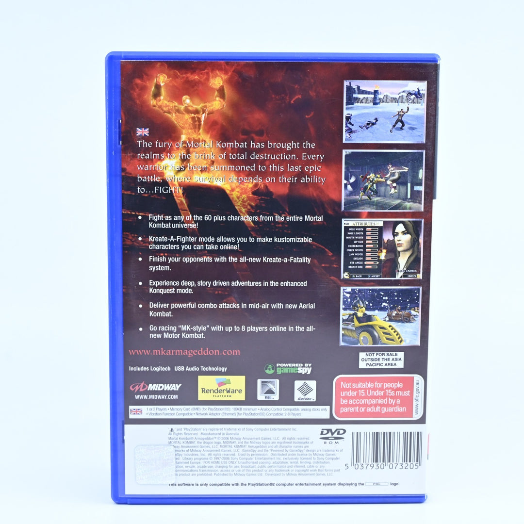 Mortal Kombat: Armageddon - Sony Playstation 2 / PS2 Game + Manual - PAL
