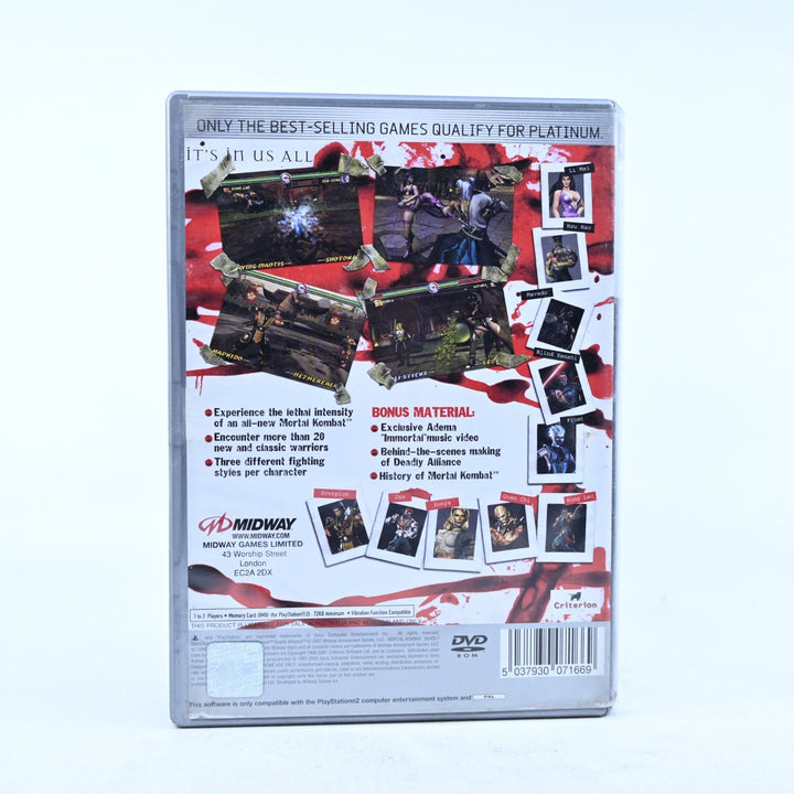 Mortal Kombat: Deadly Alliance - Sony Playstation 2 / PS2 Game + Manual - PAL
