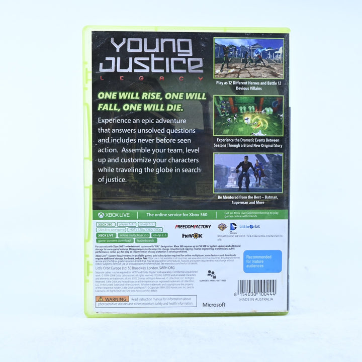 Young Justice Legacy - Xbox 360 Game + Manual - PAL - MINT DISC!