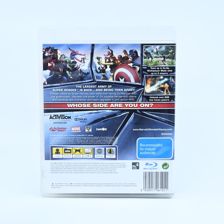 Marvel: Ultimate Alliance 2 - PS3 Game + Manual - MINT DISC!