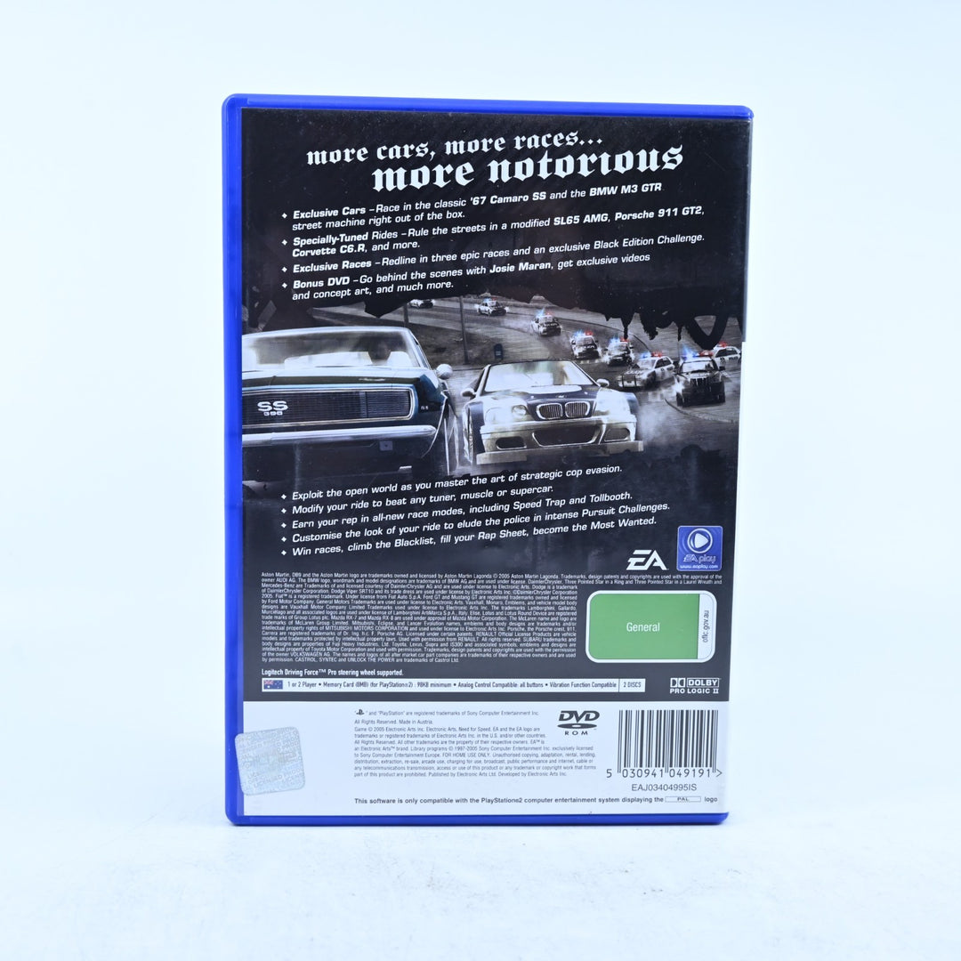 Need for Speed: Most Wanted - Black Edition - PS2 Game + Manual - PAL