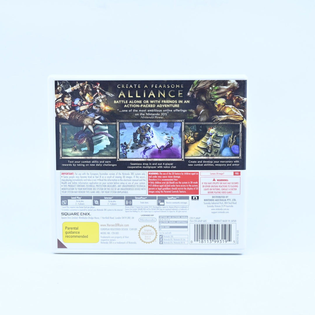Heroes of Ruin - Nintendo 3DS Game - PAL + Manual - FREE POST!
