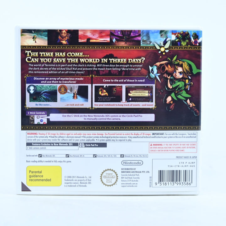 The Legend of Zelda: Majora's Mask 3D - Nintendo 3DS Game - PAL + Manual