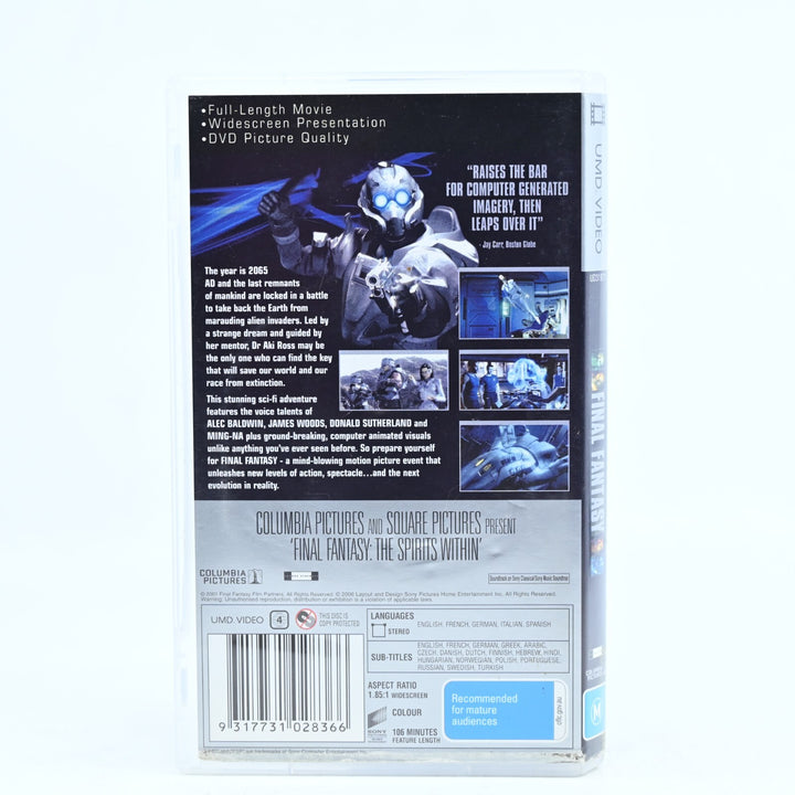 Final Fantasy: The Spirits Within - UMD Video / Sony Other PSP - FREE POST!