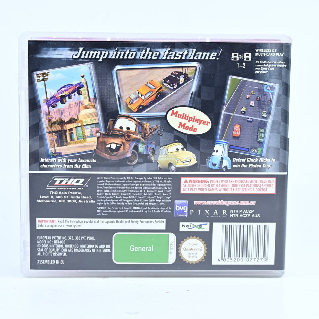 Disney Pixar's Cars - Nintendo DS Game - PAL - No Manual - FREE POST!