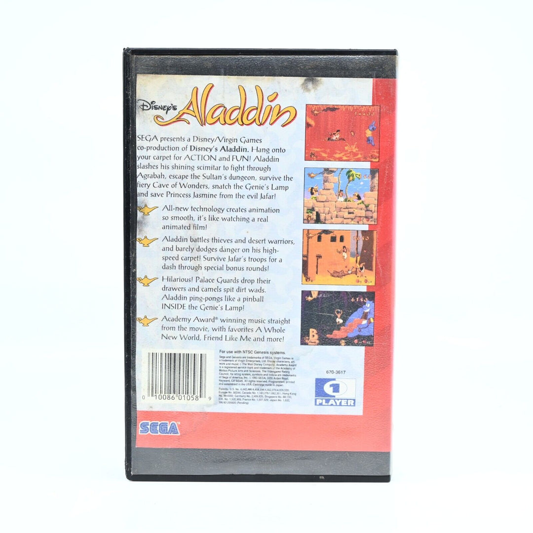 Disney's Aladdin - No Manual - Sega Mega Drive Game / Genesis - NTSC FREE POST!