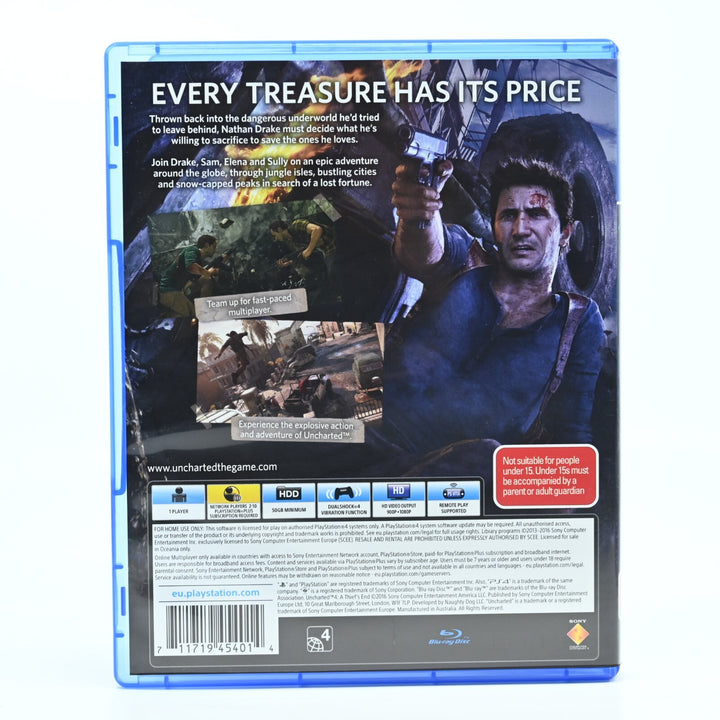 Uncharted 4: A Thief's End - Sony Playstation 4 / PS4 Game - FREE POST!